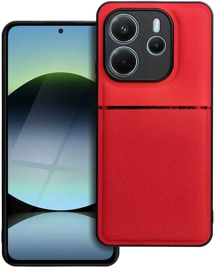 Oem NOBLE dėklas skirtas Xiaomi Redmi Note 14 4G (GLOBAL - 163,25mm x 76,55mm x 8,16mm) red