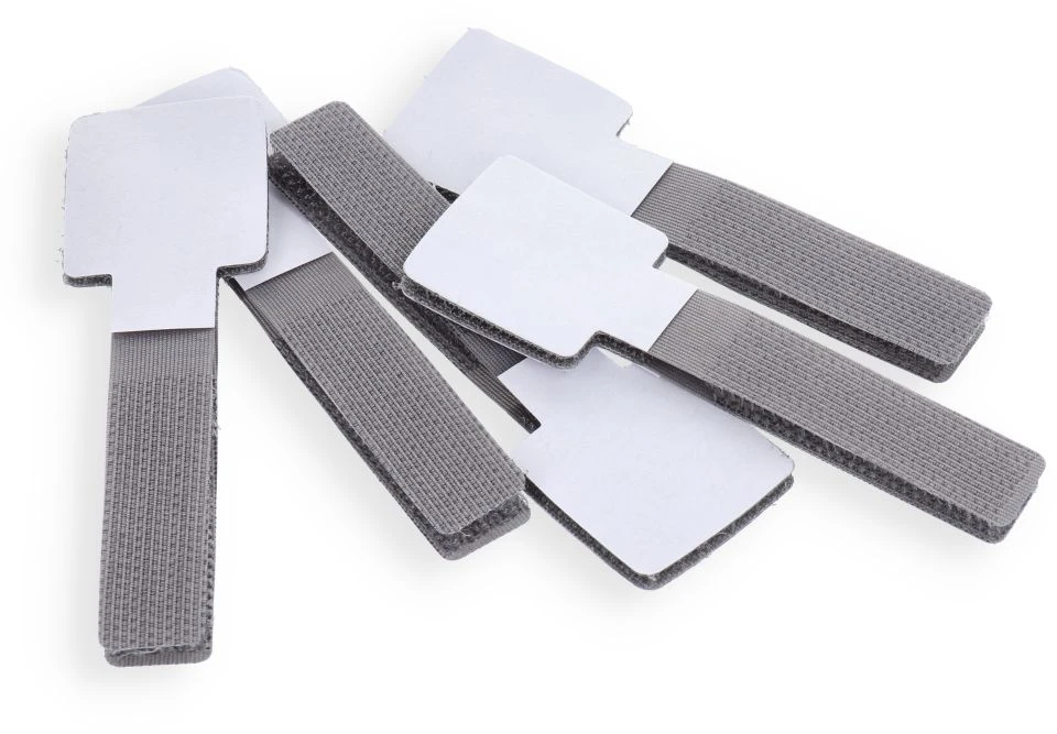 BlueStar Blue Star PJ-COZ413 lipnus kabelių raištis su Velcro – pilka (10 vnt.)