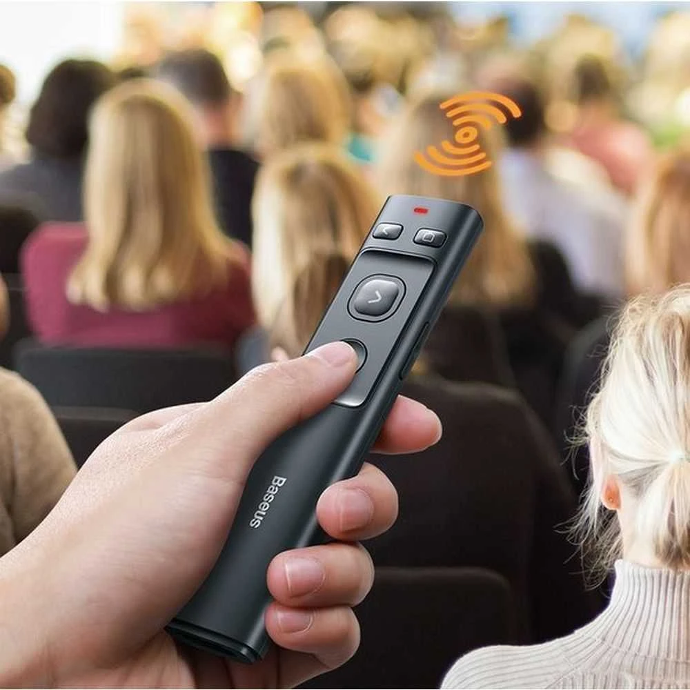 Baseus Oranžinis Dot Multifunctionale nuotolinio valdymo pultelis pristatymui su lazerine rodykle - pilkas