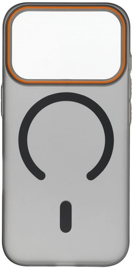 Dėklas Oem Case for iPhone 17 Pro / 18 Pro Go Oranžinis compatible with MagSafe juodas