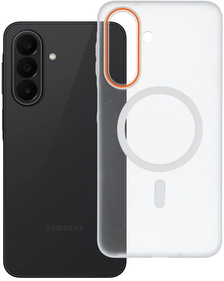 Oem Oranžinis Dėklas na Samsung A27 Go Oranžinis zgodne su MagSafe transparentne