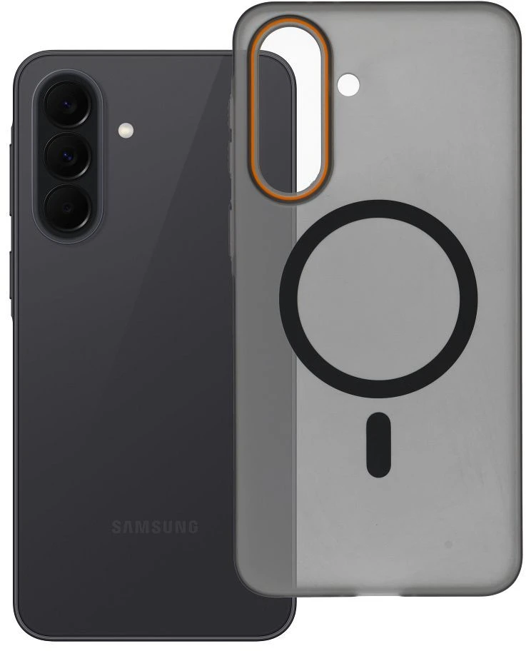 Oem Oranžinis Dėklas na Samsung A37 Go Oranžinis zgodne su MagSafe juoda