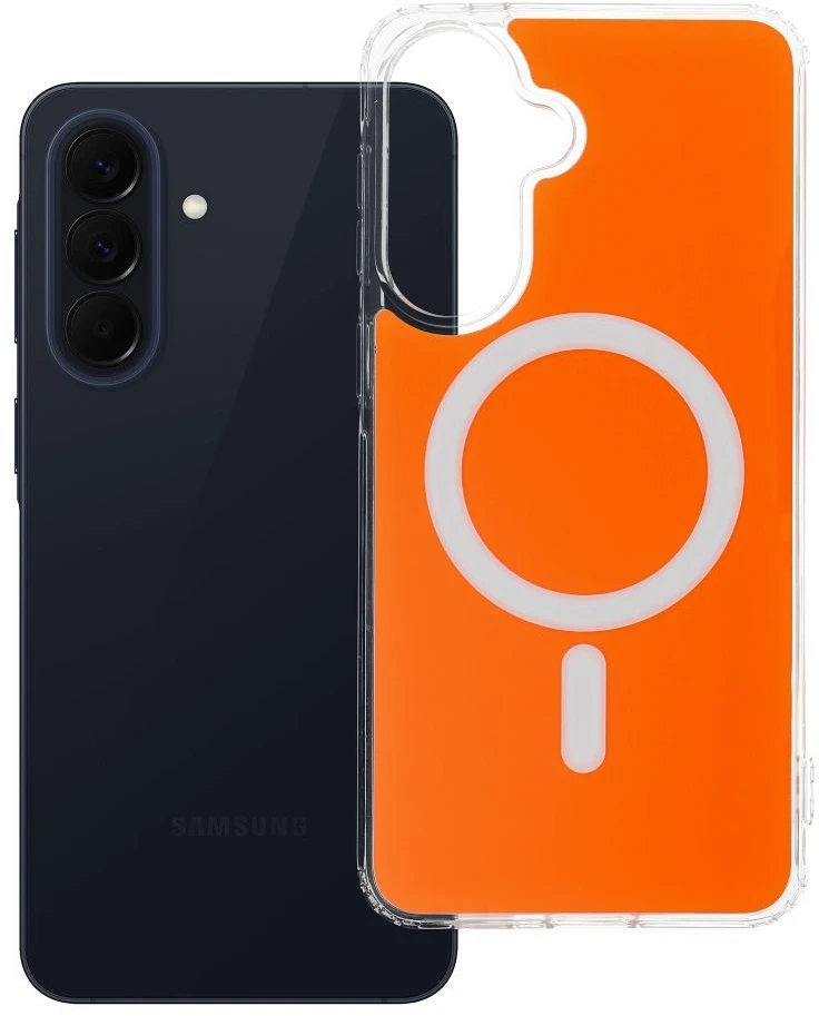 Oem Oranžinis Dėklas na Samsung A57 Clear Fusion Mag Cover zgodne su MagSafe hermes oranžinis