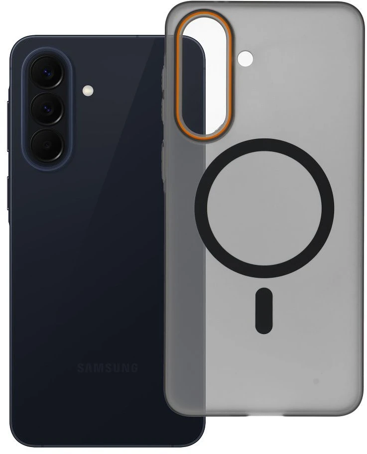 Oem Oranžinis Dėklas na Samsung A57 Go Oranžinis zgodne su MagSafe juoda