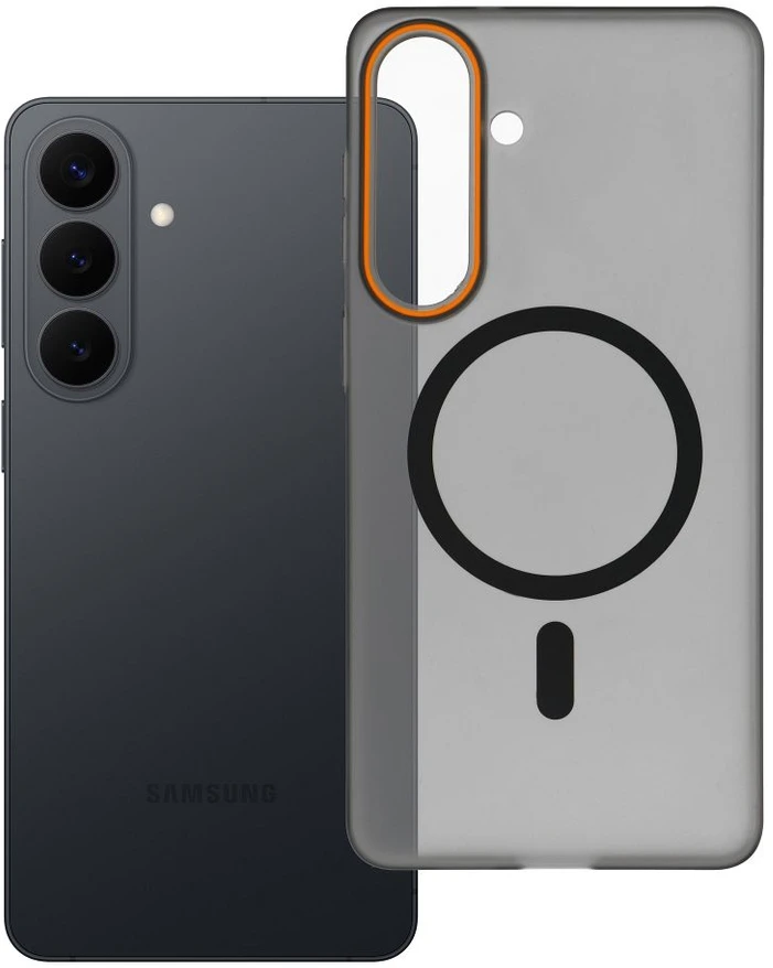 Oem Oranžinis Dėklas na Samsung S26 PLUS Go Oranžinis zgodne su MagSafe juoda