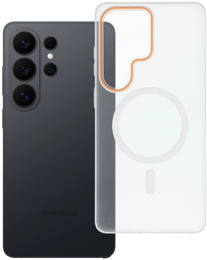 Oem Oranžinis Dėklas na Samsung S26 ULTRA Go Oranžinis zgodne su MagSafe transparentne