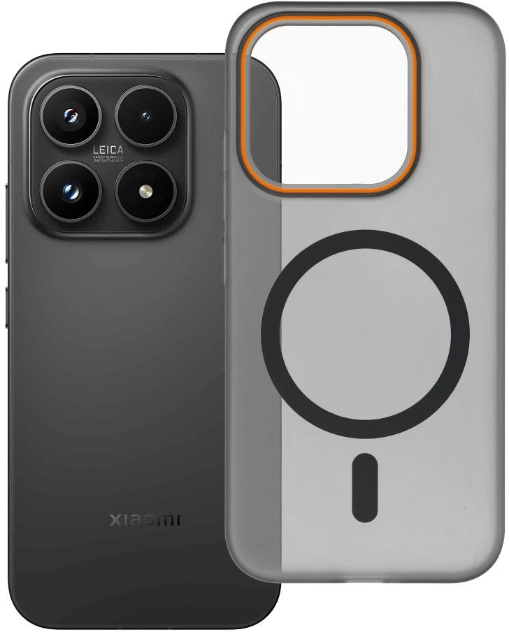 Oem Dėklas na Xiaomi 17 Go Oranžinis zgodne su MagSafe juoda