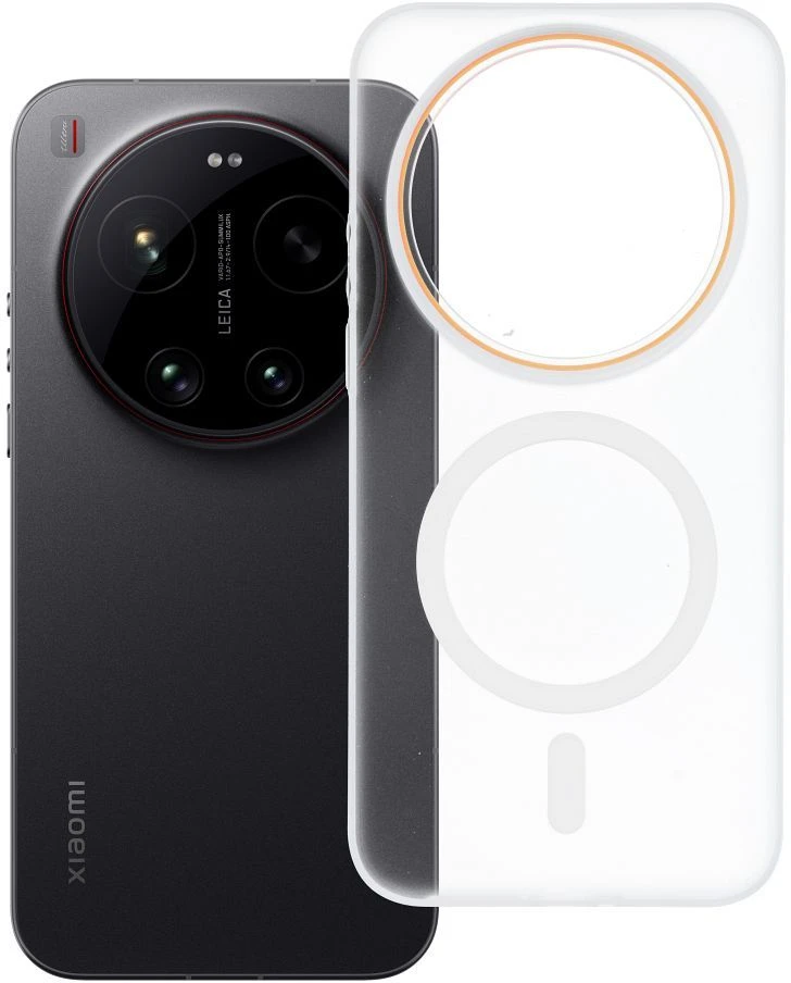 Oem Dėklas na Xiaomi 17 ULTRA Go Oranžinis zgodne su MagSafe transparentne