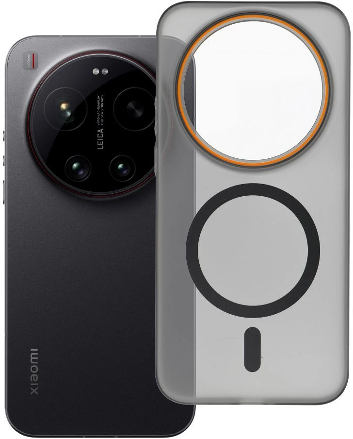 Oem Dėklas na Xiaomi 17 ULTRA Go Oranžinis zgodne su MagSafe juoda