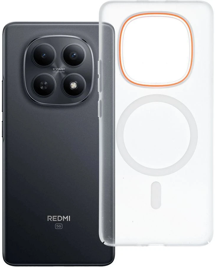 Oem Dėklas na Xiaomi Redmi Note 15 4G Go Oranžinis zgodne su MagSafe transparentne