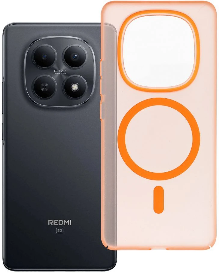 Oem „Xiaomi Redmi Note 15 5G Go Oranžinis“ su „MagSafe“ suderinamas dėklas, oranžinis