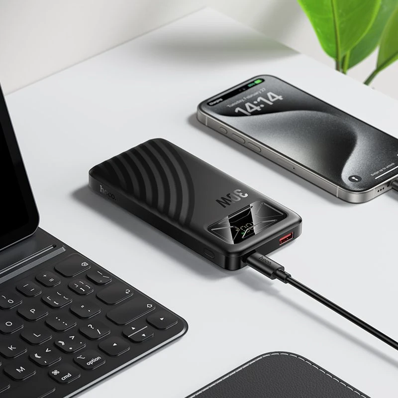 Nešiojamas įkroviklis 10000 mAh QC PD 30W 3A Hoco Q42 juodas