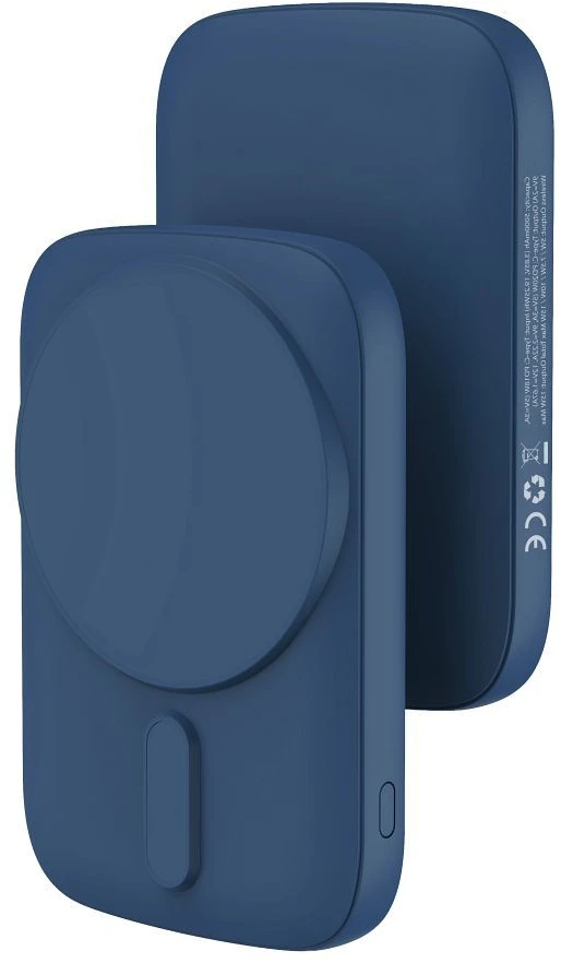 BlueStar Powerbank compatible with MagSafe Blue Star Slim DG-P8 15W 5000 mAh navy mėlynas