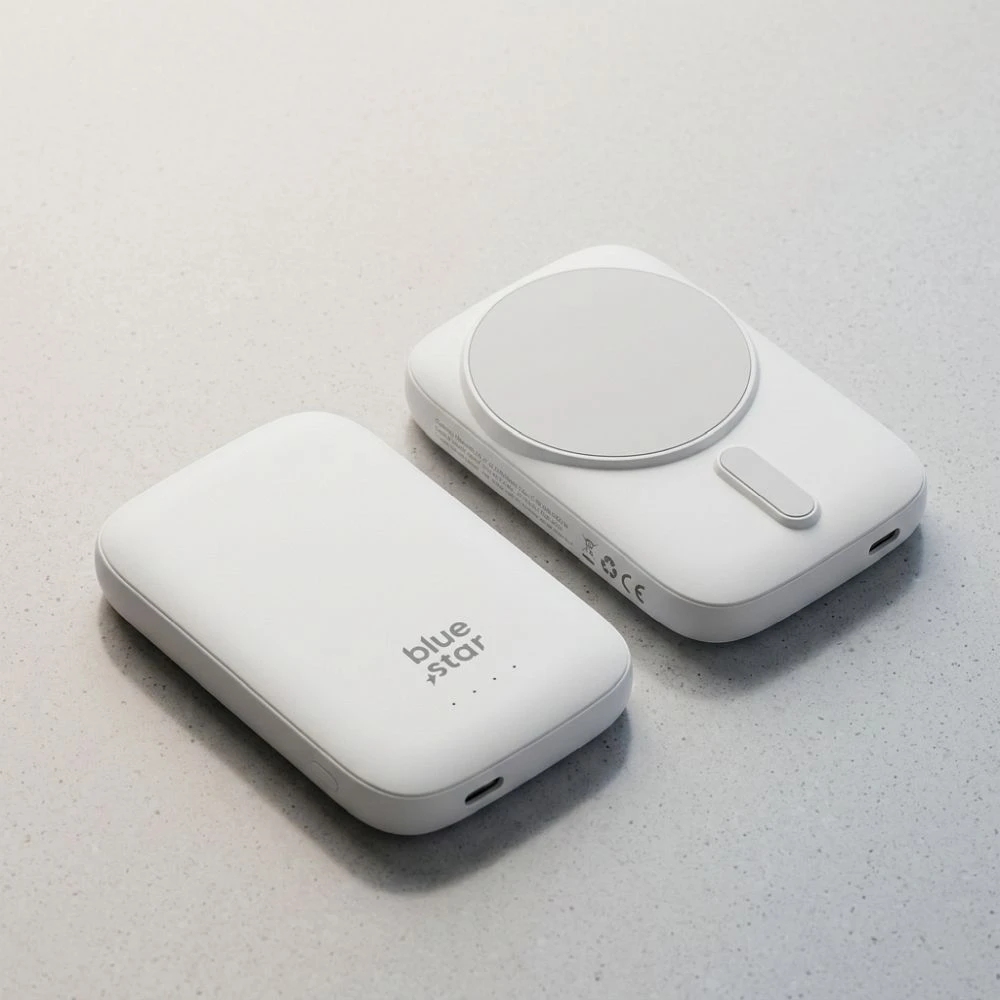 BlueStar Powerbank compatible with MagSafe Blue Star Slim DG-P8 15W 5000 mAh balta