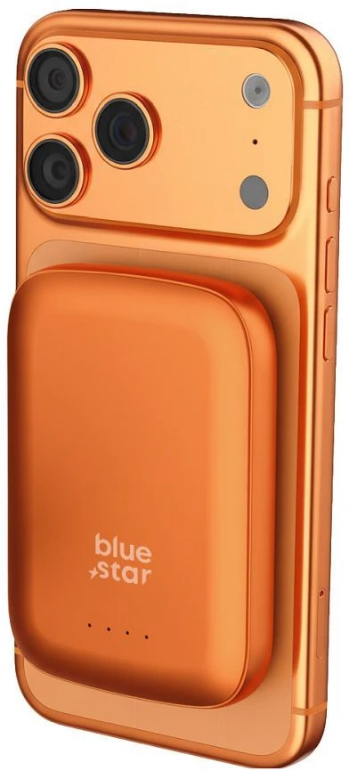 BlueStar Powerbank compatible with MagSafe Blue Star Slim DG-P8 15W 5000 mAh oranžinis