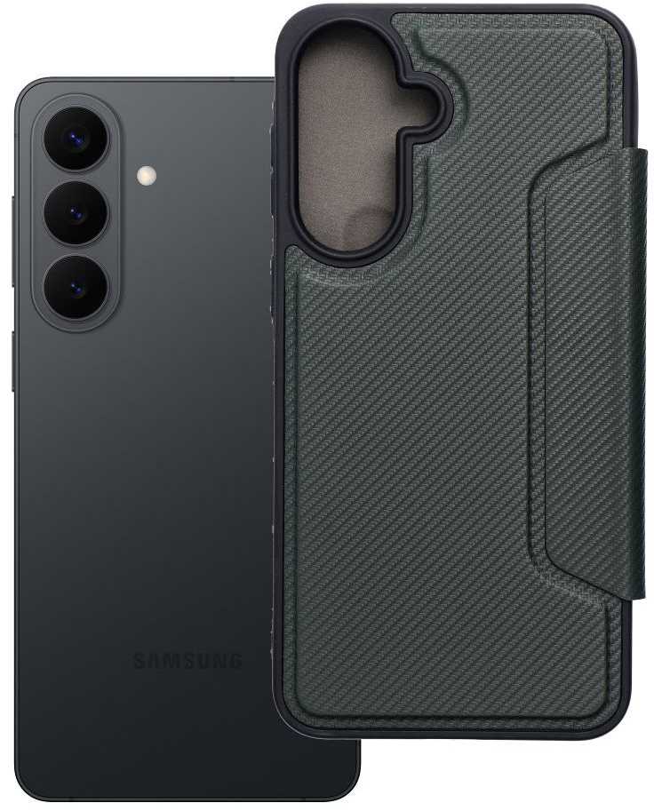 Oem Dėklas su klapką na Samsung A37 5G Razor Book tamsiai žalia