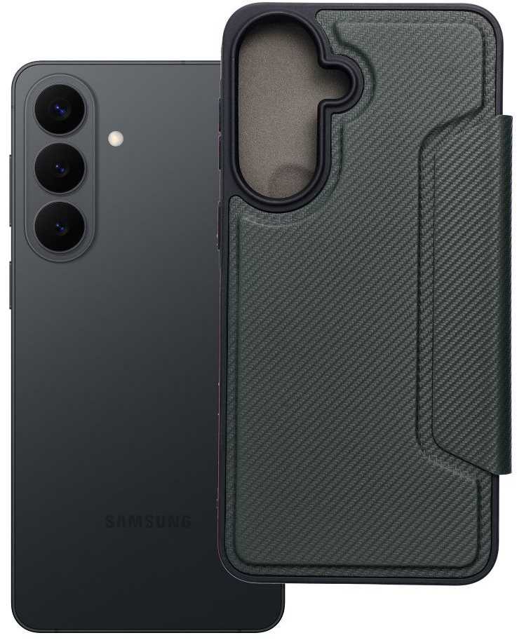 Oem Dėklas su klapką na Samsung A57 5G Razor Book tamsiai žalia