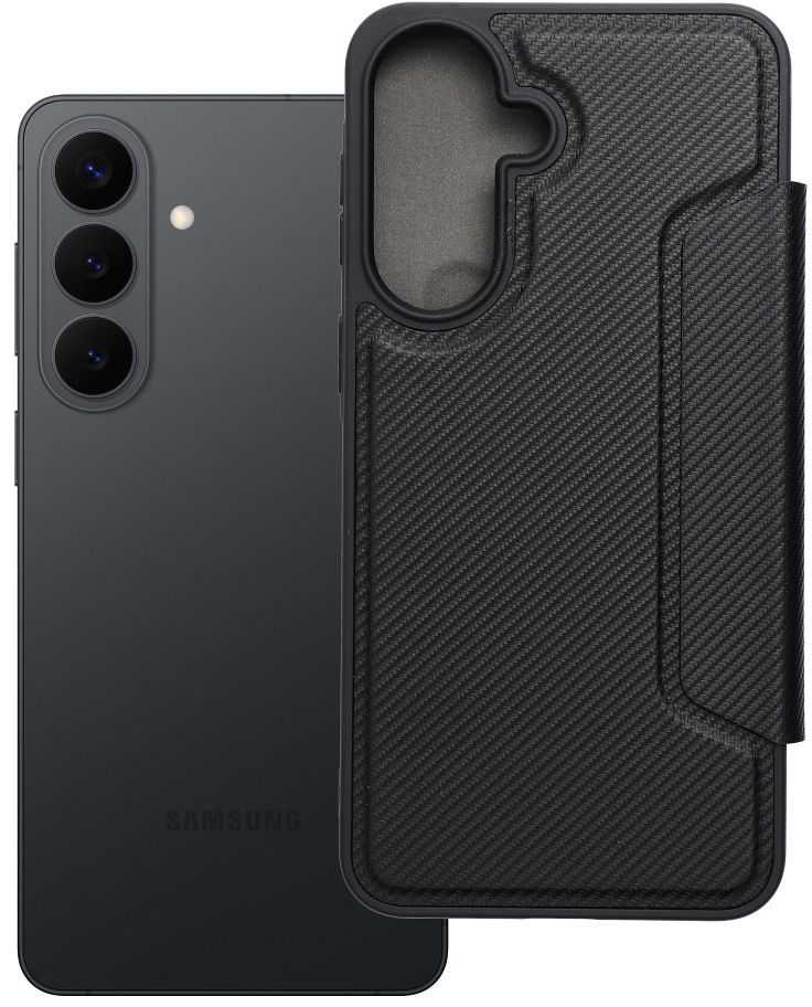 Oem Dėklas su klapką na Samsung A37 5G Razor Book juoda