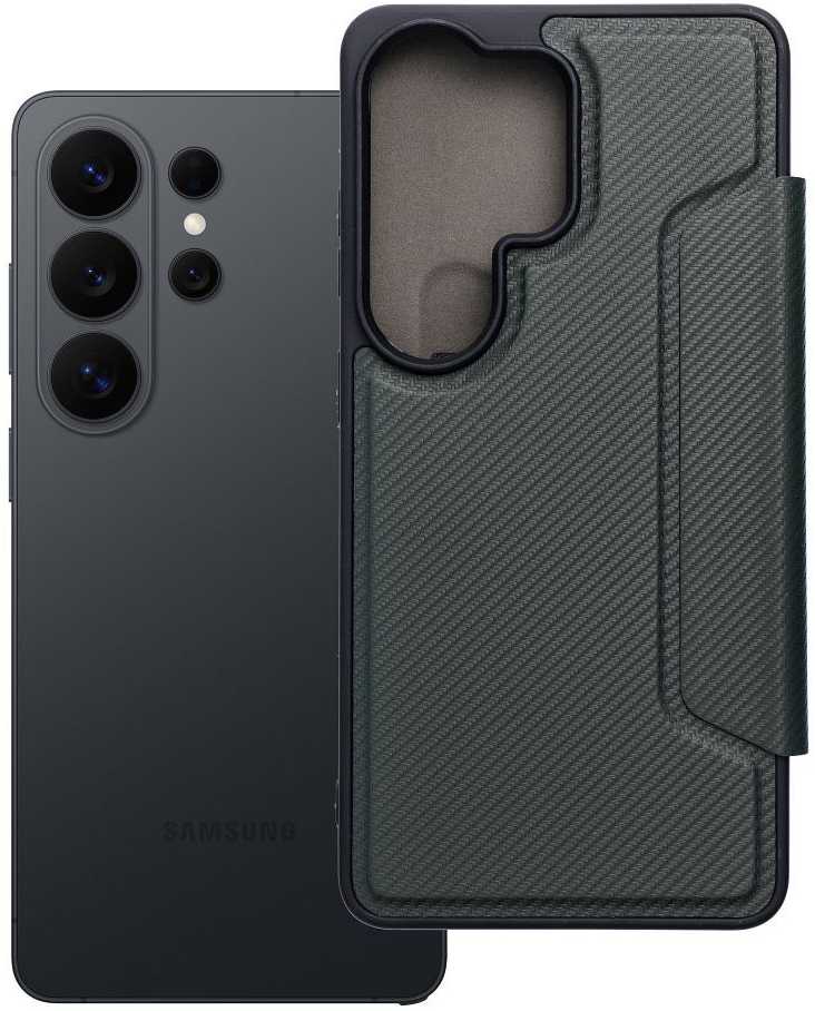 Oem Dėklas su klapką na Samsung S26 ULTRA Razor Book tamsiai žalia