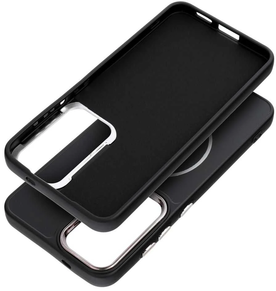 Oem FRAME MAG COVER dėklas suderinamas su MagSafe skirtas Samsung Galaxy S25 Ultra juodos spalvos