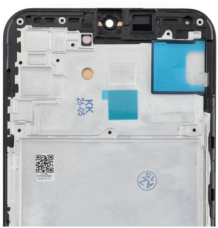 Oem REWA LCD ekranas SAMSUNG A15 OLED juodas su rėmeliu