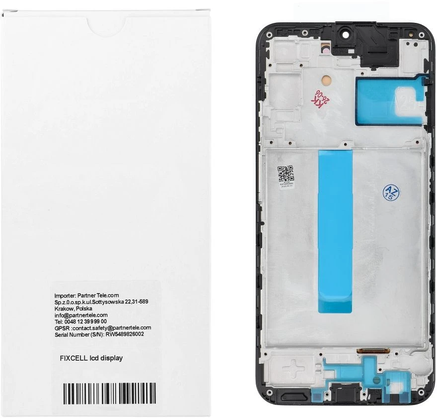 Oem REWA LCD ekranas, skirtas SAMSUNG A25 OLED juodas su rėmeliu