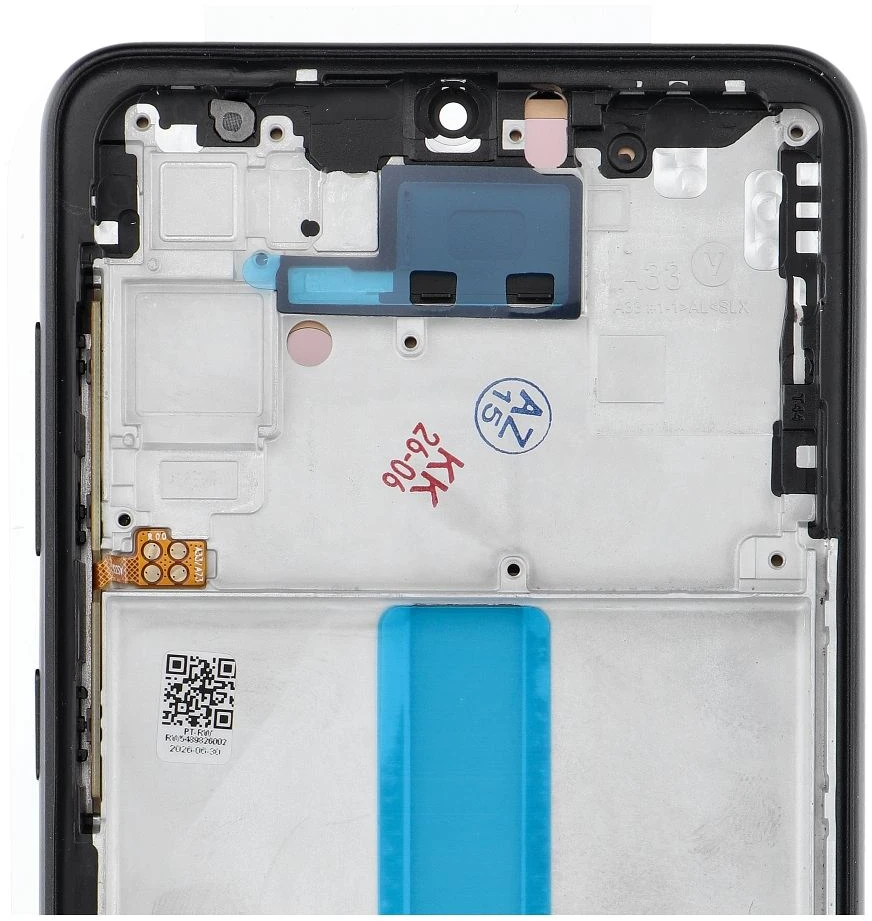 Oem REWA LCD ekranas SAMSUNG A33 5G OLED juodas su rėmeliu