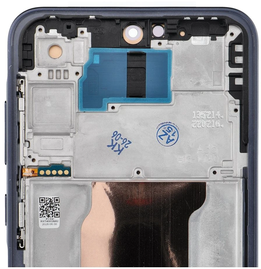 Oem REWA LCD ekranas SAMSUNG A35 OLED juodas su rėmeliu