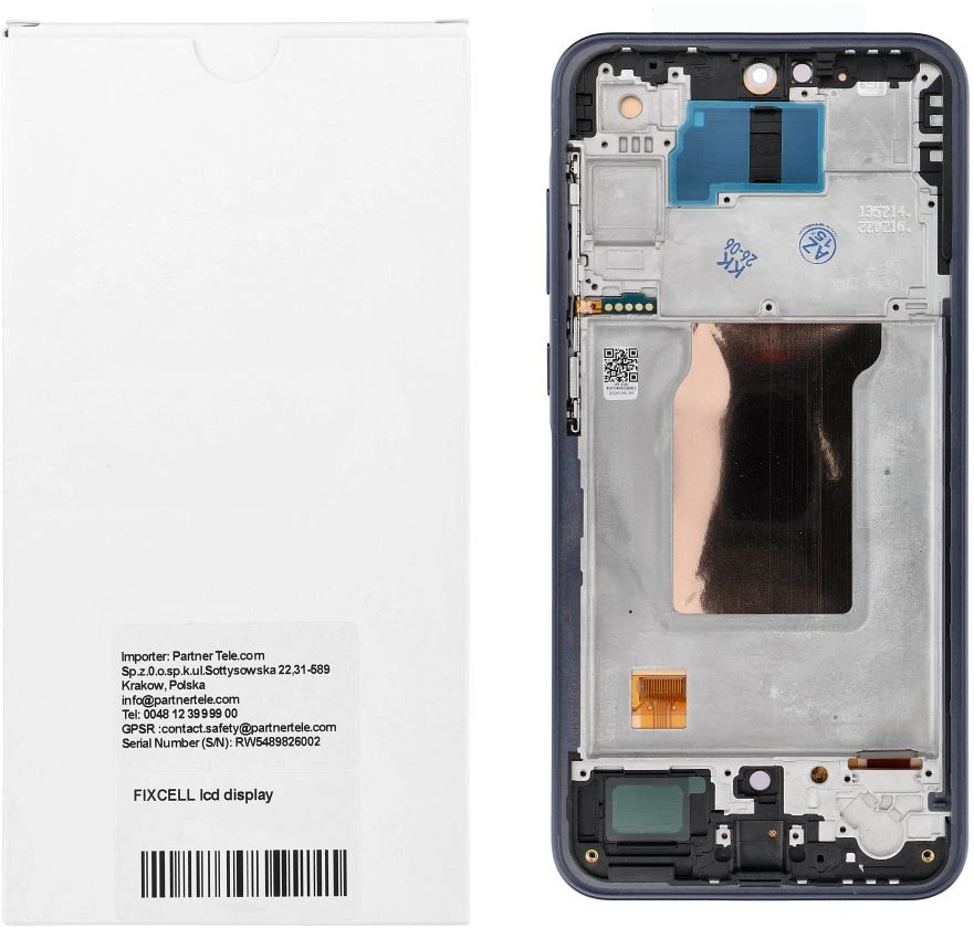 Oem REWA LCD ekranas SAMSUNG A35 OLED juodas su rėmeliu