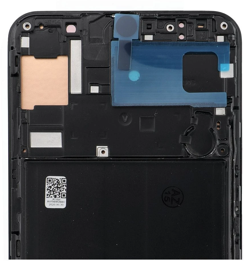 Oem REWA LCD ekranas SAMSUNG A50 OLED juodas su rėmeliu