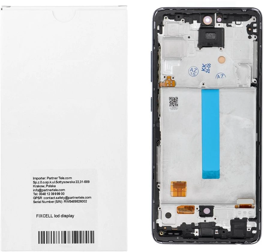 Oem REWA LCD ekranas SAMSUNG A52 4G/5G OLED juodas su rėmeliu