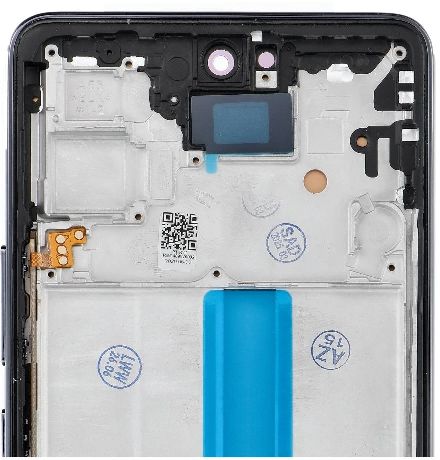 Oem REWA LCD ekranas SAMSUNG A53 5G OLED juodas su rėmeliu
