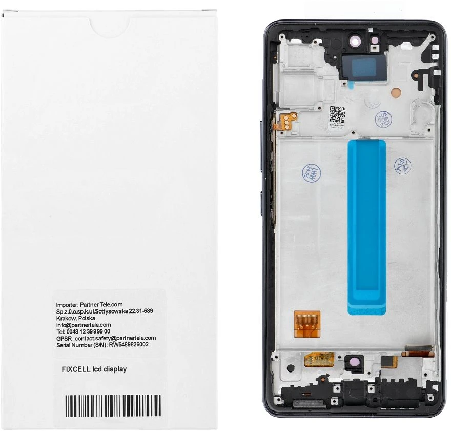 Oem REWA LCD ekranas SAMSUNG A53 5G OLED juodas su rėmeliu