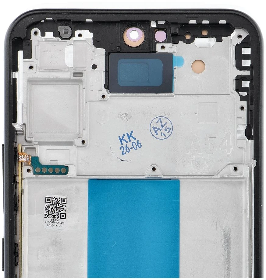 Oem REWA LCD ekranas SAMSUNG A54 5G OLED juodas su rėmeliu