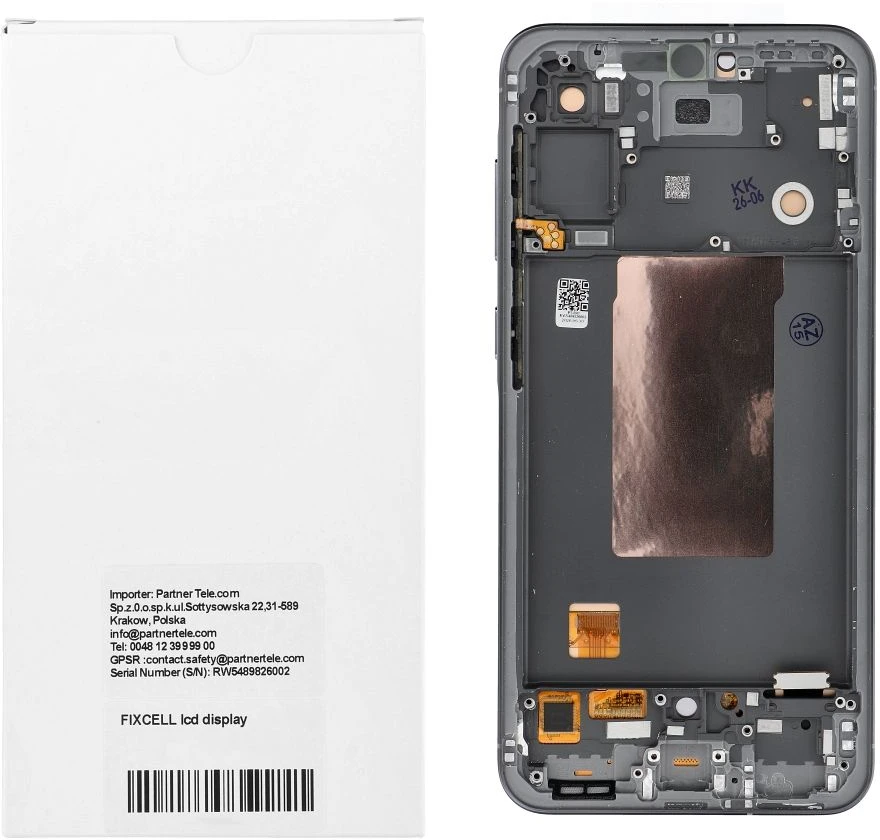 Oem REWA LCD ekranas SAMSUNG A56 5G OLED juodas su rėmeliu