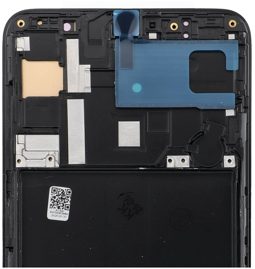 Oem REWA LCD ekranas SAMSUNG A70 OLED juodas su rėmeliu