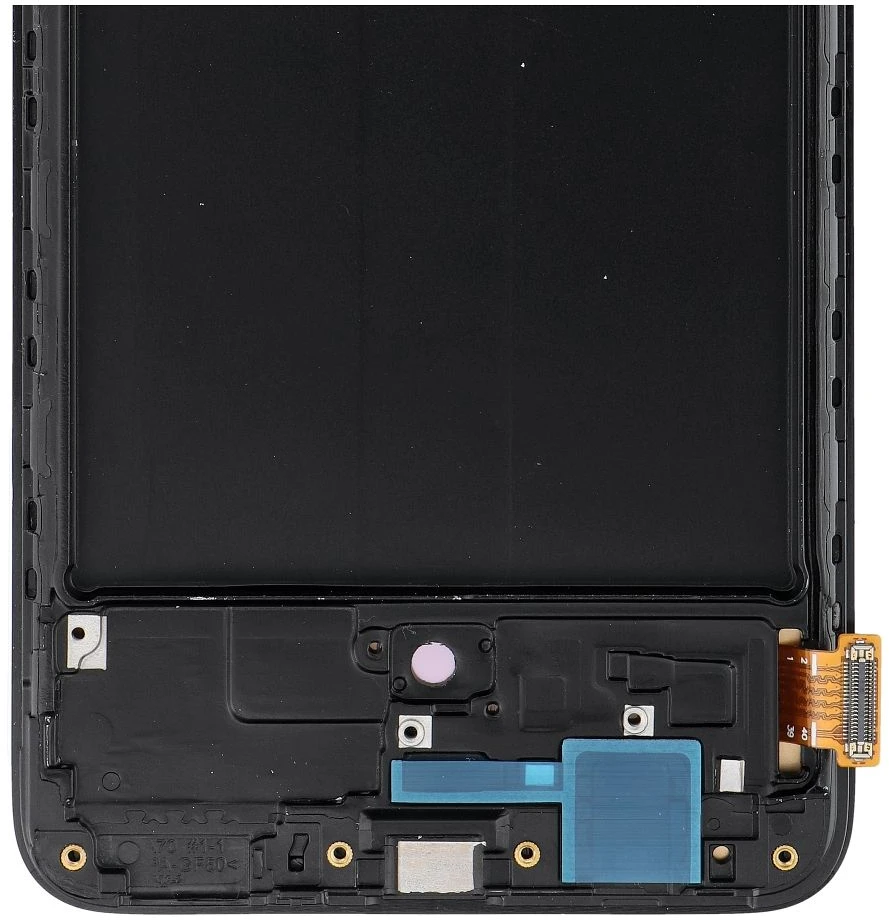 Oem REWA LCD ekranas SAMSUNG A70 OLED juodas su rėmeliu