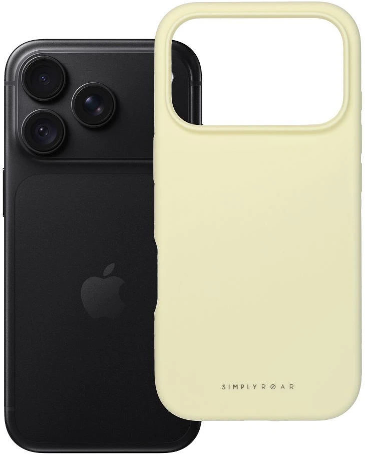 ROAR dėklas CLOUD SKIN, skirtas IPHONE 18 Pro / 17 Pro, šviesiai geltonas