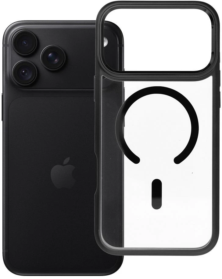 ROAR dėklas MAG BUMPER suderinamas su MagSafe, skirtas IPHONE 18 Pro Max / 17 Pro Max, juodas