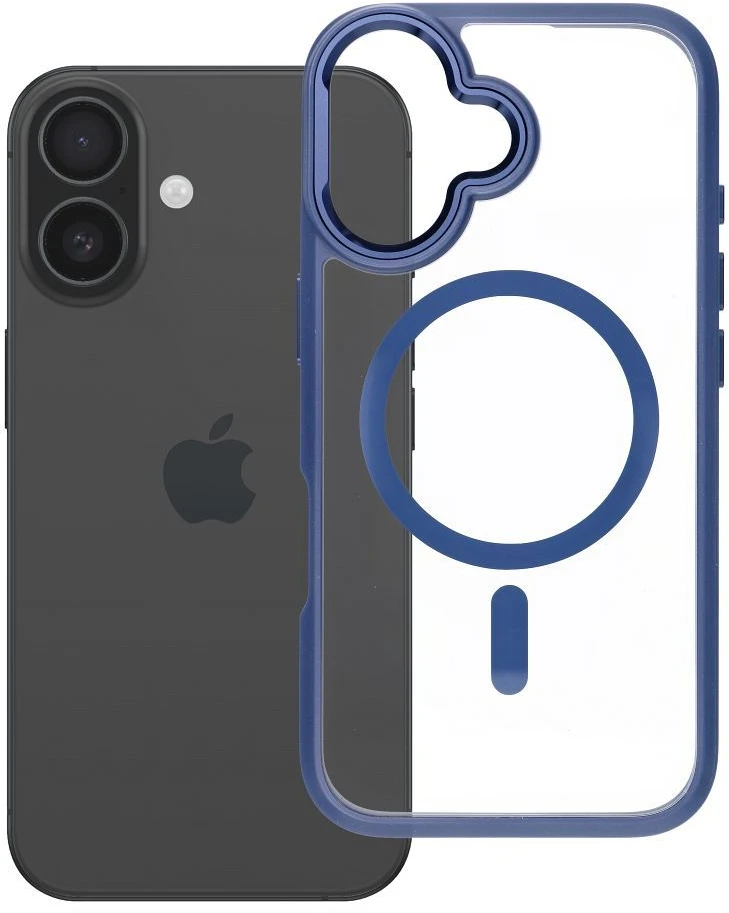 ROAR dėklas MAG BUMPER suderinamas su MagSafe, skirtas IPHONE 16, tamsiai mėlynas