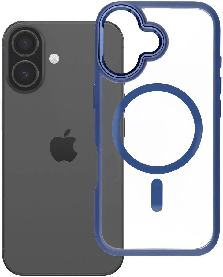 ROAR dėklas MAG BUMPER suderinamas su MagSafe, skirtas IPHONE 17, tamsiai mėlynas