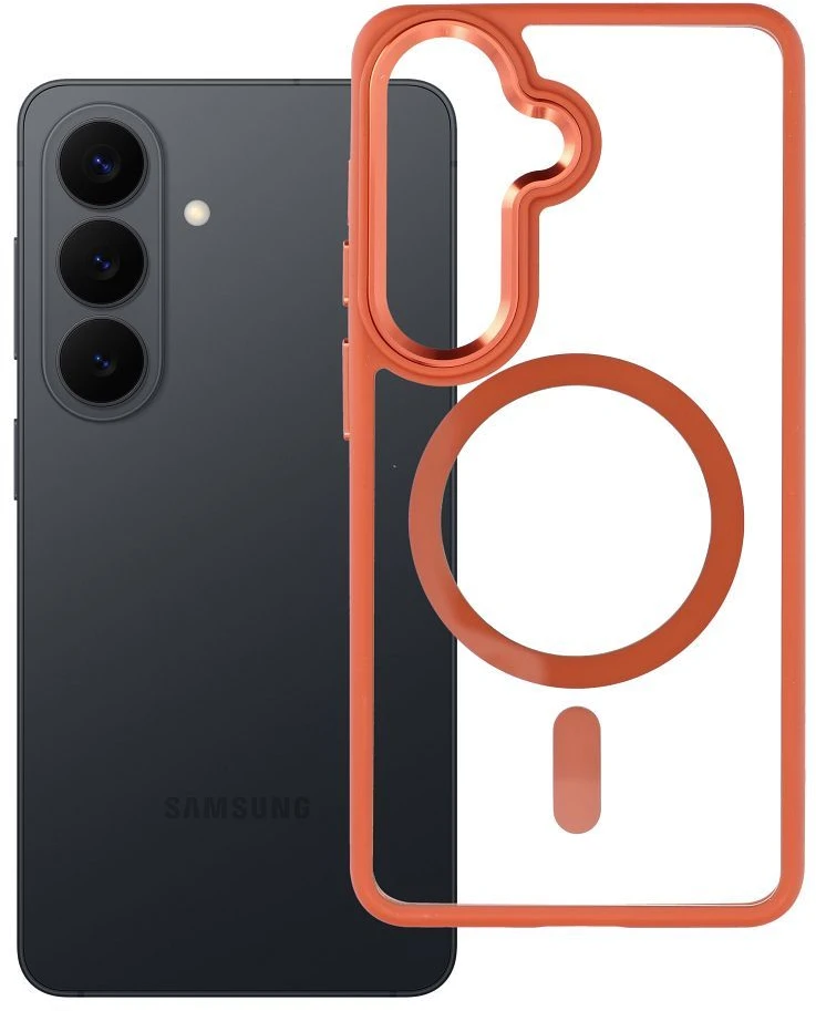 Dėklas ROAR futerał MAG BUMPER kompatybilny su MagSafe do SAMSUNG S26 oranžinė