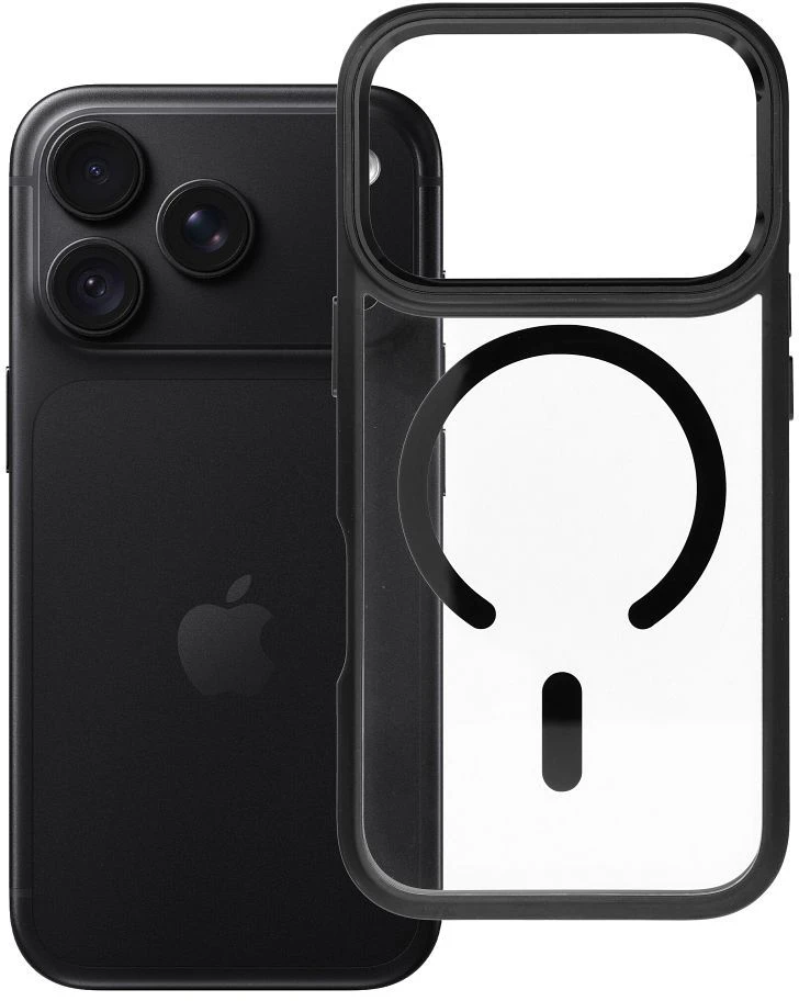 ROAR dėklas MAG BUMPER suderinamas su MagSafe, skirtas IPHONE 18 Pro / 17 Pro, juodas