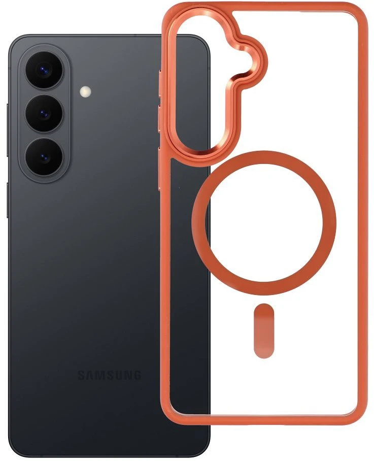 Dėklas ROAR futerał MAG BUMPER kompatybilny su MagSafe do SAMSUNG S26 Plus oranžinė