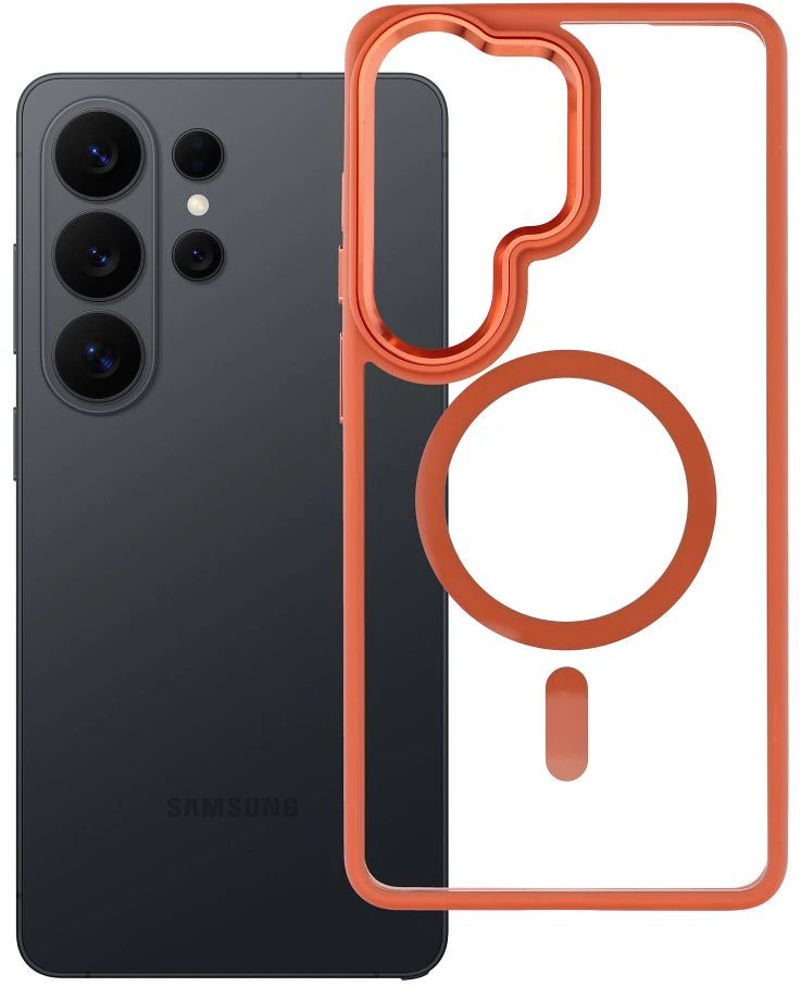 Dėklas ROAR futerał MAG BUMPER kompatybilny su MagSafe do SAMSUNG S26 Ultra oranžinė