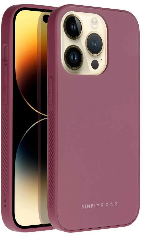 ROAR dėklas MATTE GLASS skirtas IPHONE 14 Pro claret