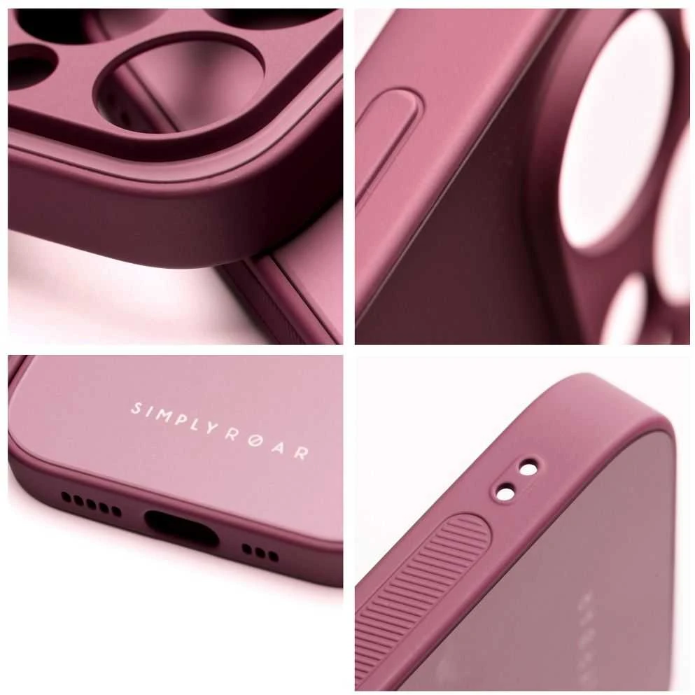 ROAR dėklas MATTE GLASS skirtas IPHONE 14 Pro claret