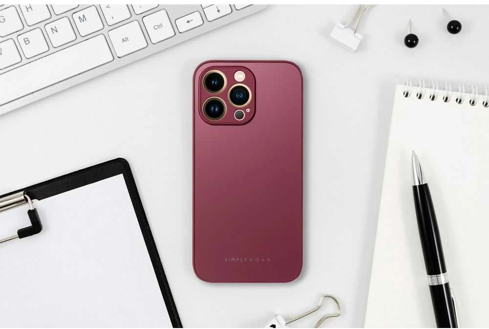ROAR dėklas MATTE GLASS skirtas IPHONE 14 Pro claret