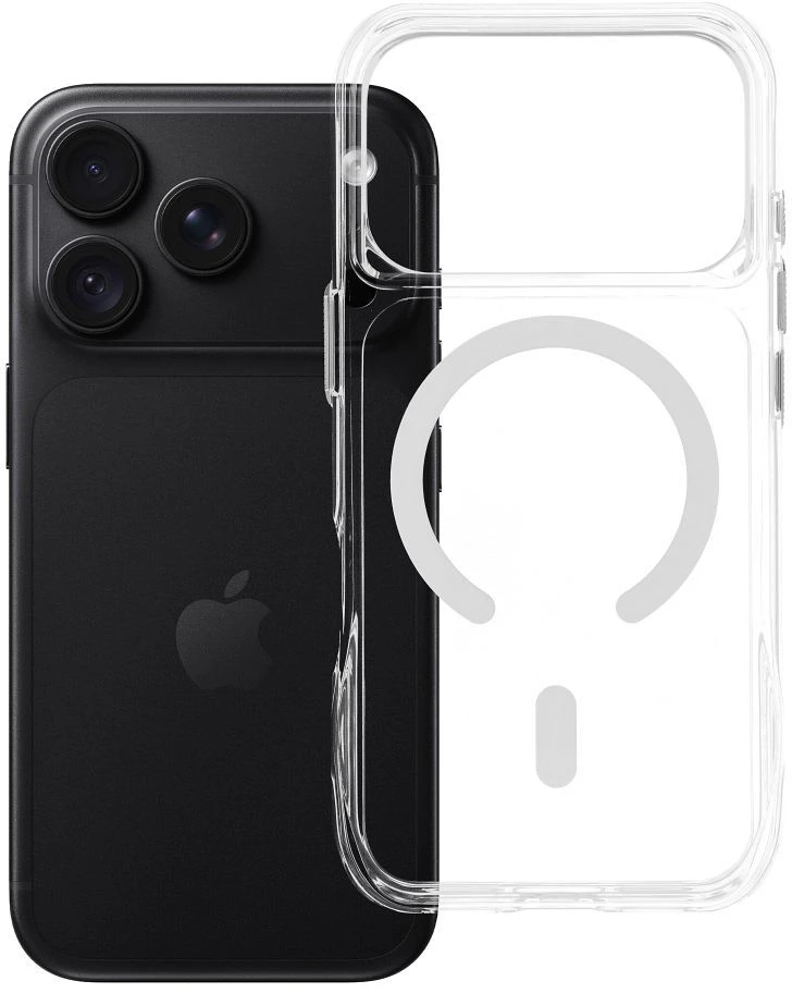 ROAR dėklas SLIM DEFENDER, suderinamas su MagSafe, skirtas IPHONE 18 Pro / 17 Pro, permatomas