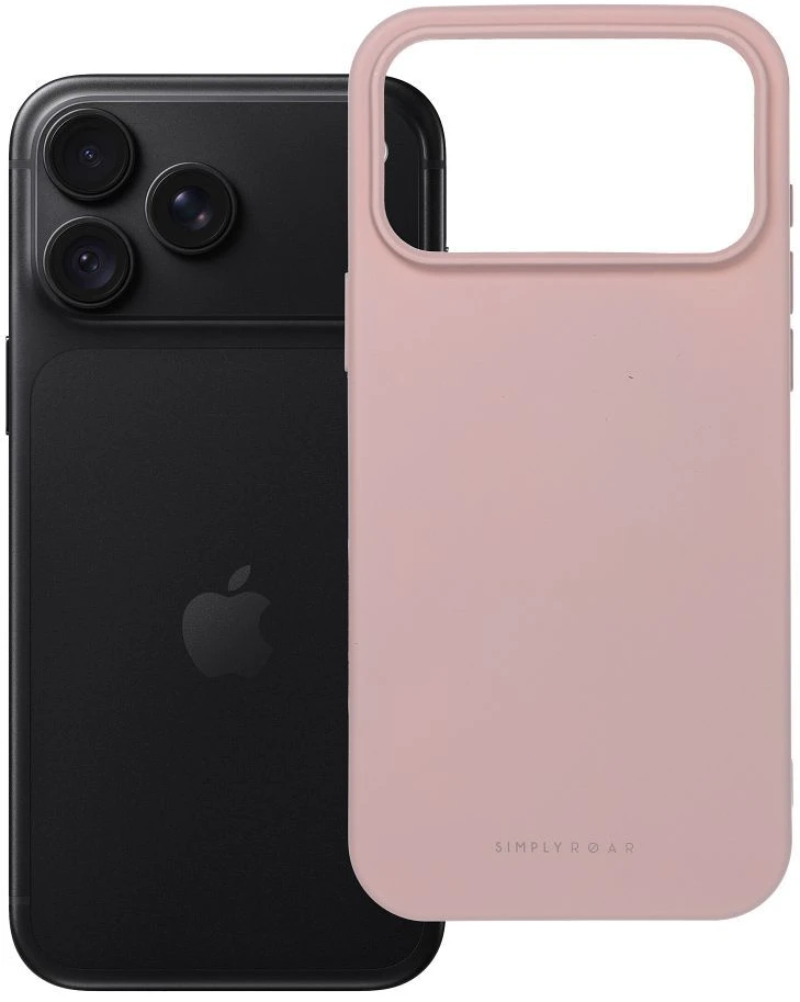 Roar Space dėklas – iPhone 18 Pro Max / 17 Pro Max, pudros rožinės spalvos